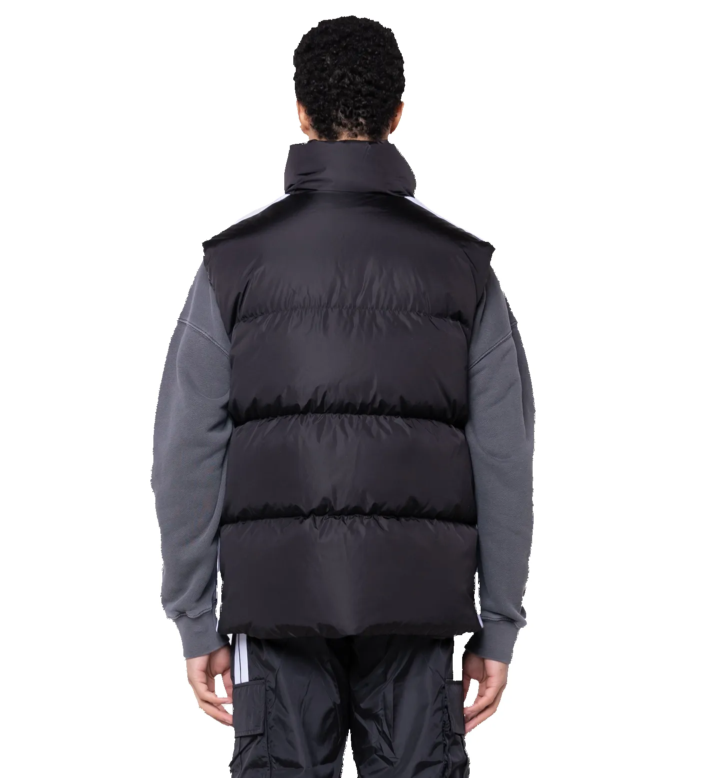 Logo-Printed Padded Gilet Black sold by FOUR Amsterdam product image thumbnail 4