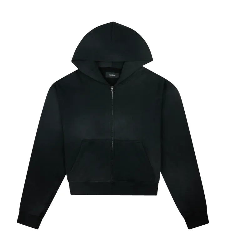 Classic Zip-Up Hoodie Worn Black sold by FOUR Amsterdam