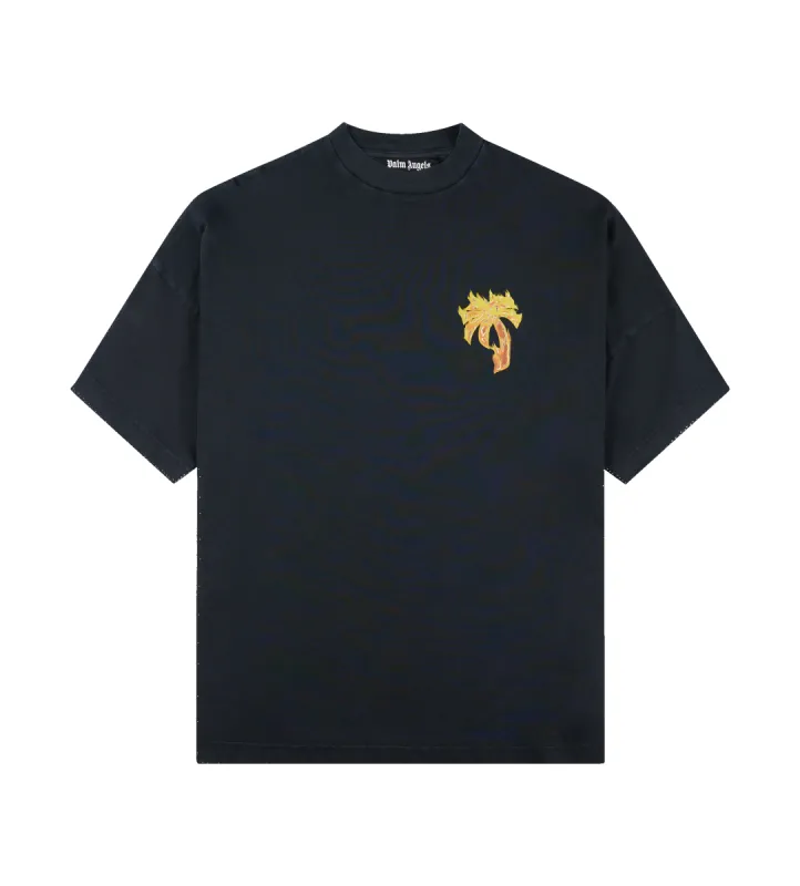 Burning Palm Tee Black sold by FOUR Amsterdam