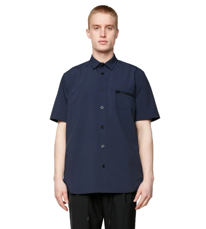 Matte Taffeta Shirt Navy sold by FOUR Amsterdam