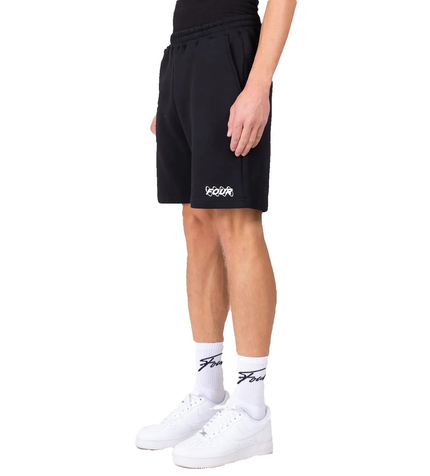 Circles Logo Shorts Black sold by FOUR Amsterdam product image thumbnail 4