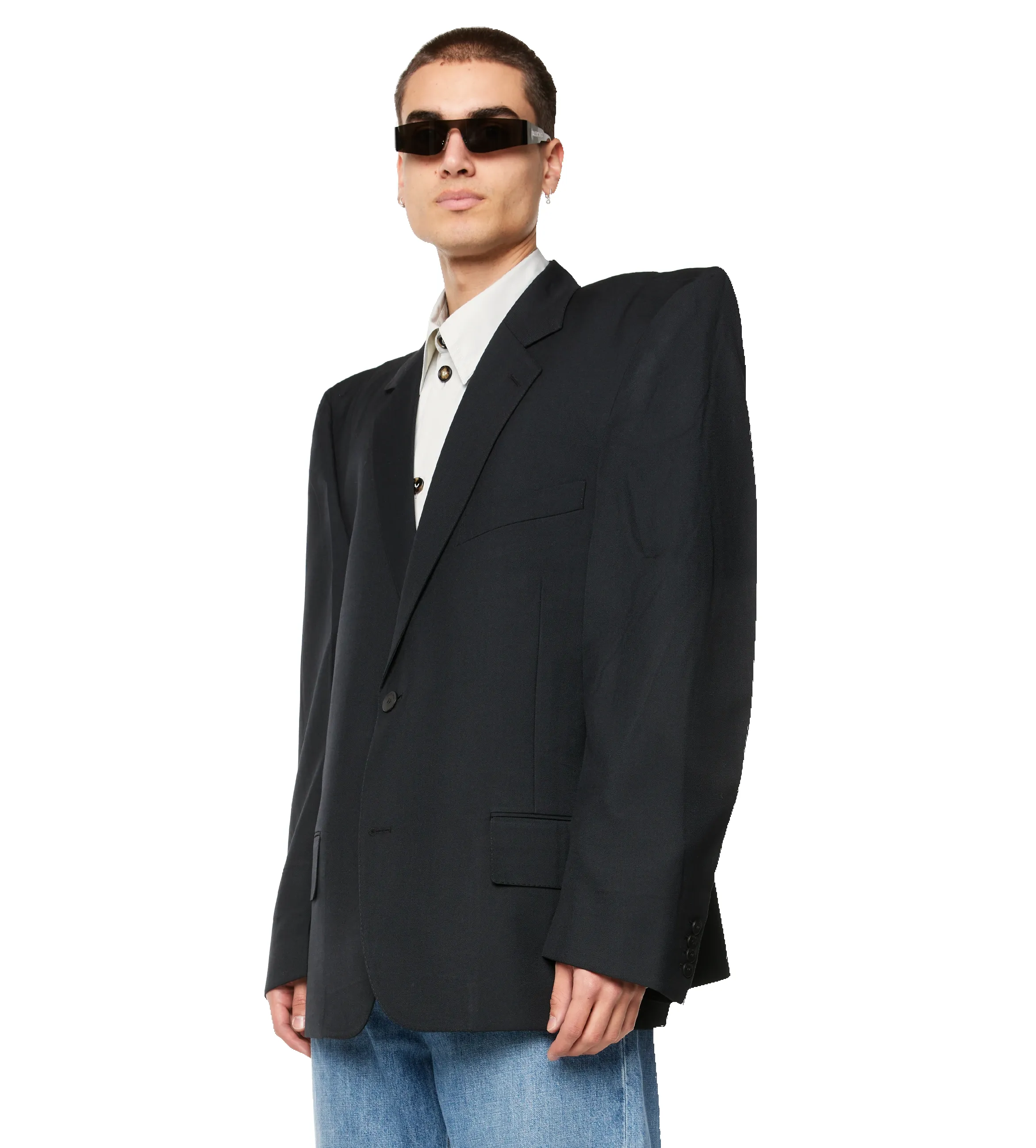 Boxy Jacket Black sold by FOUR Amsterdam product image thumbnail 4