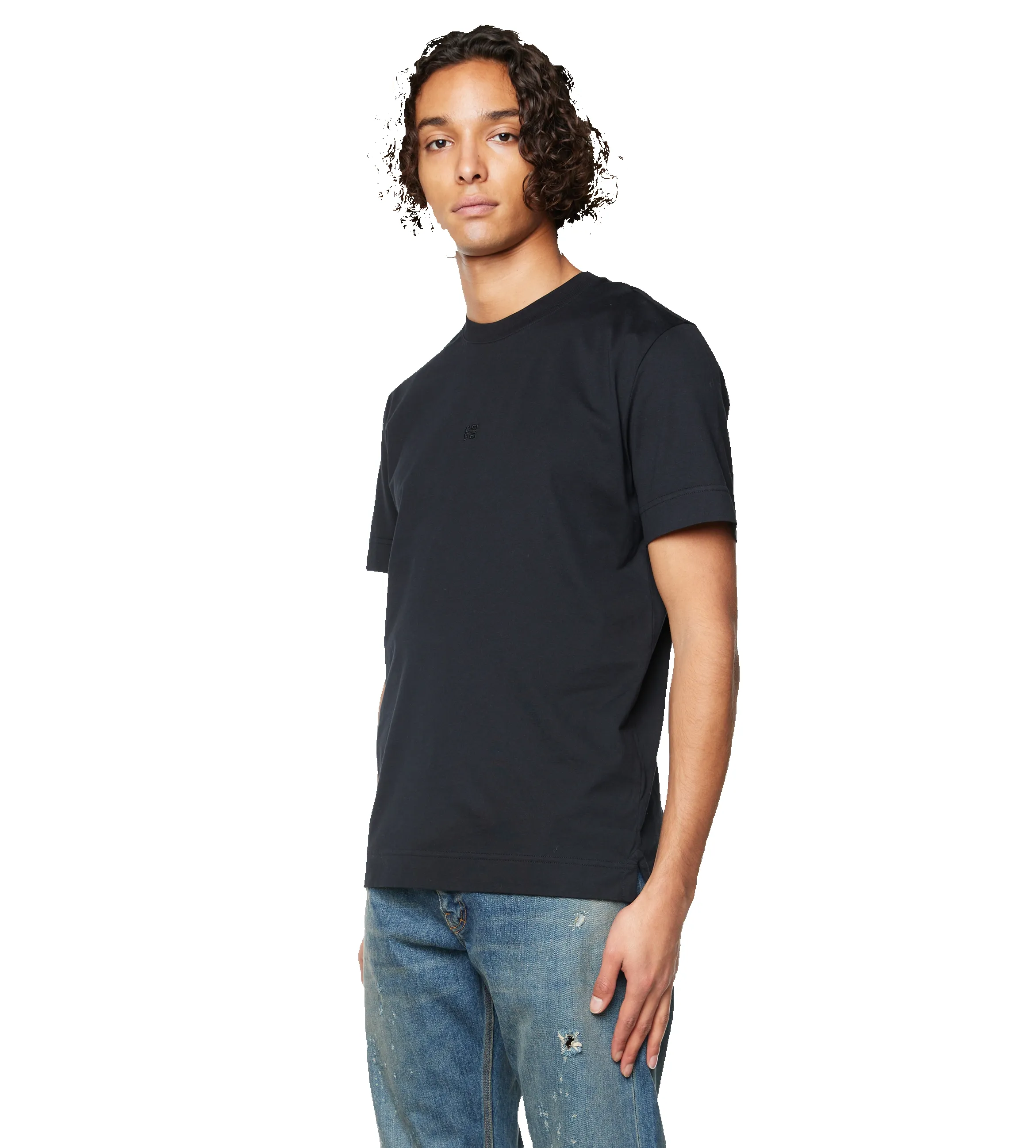 Slim Fit T-Shirt Black sold by FOUR Amsterdam product image thumbnail 4