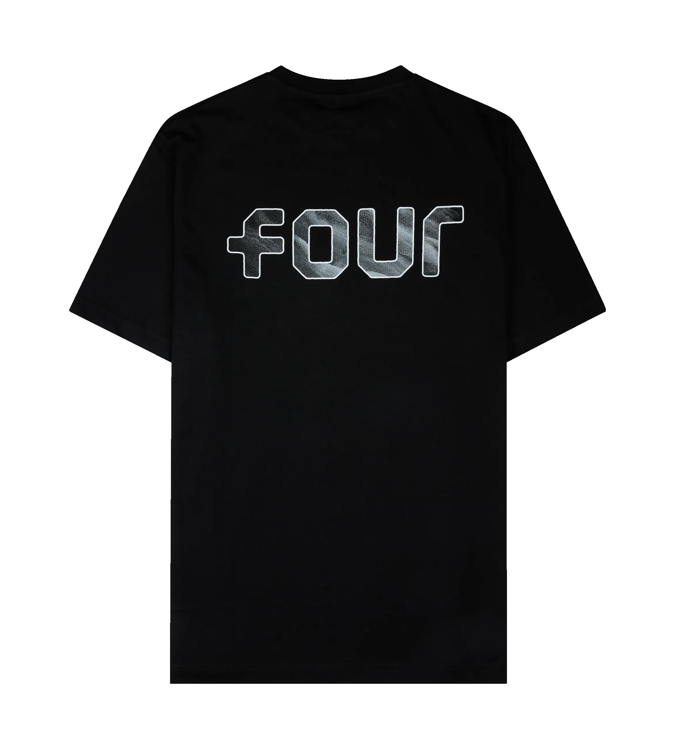 Outline Logo T-shirt Black sold by FOUR Amsterdam product image thumbnail 2