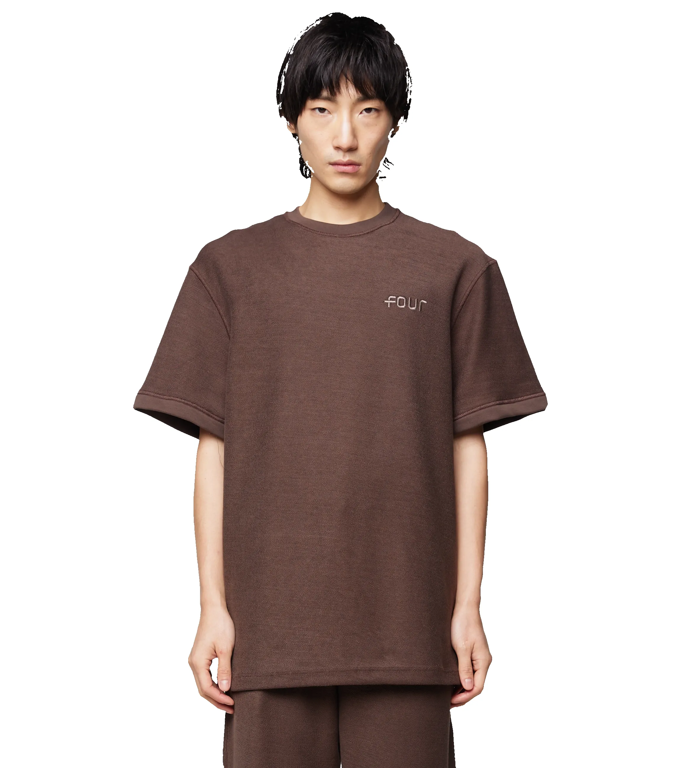 T-shirt Inside Out Chocolate Brown sold by FOUR Amsterdam