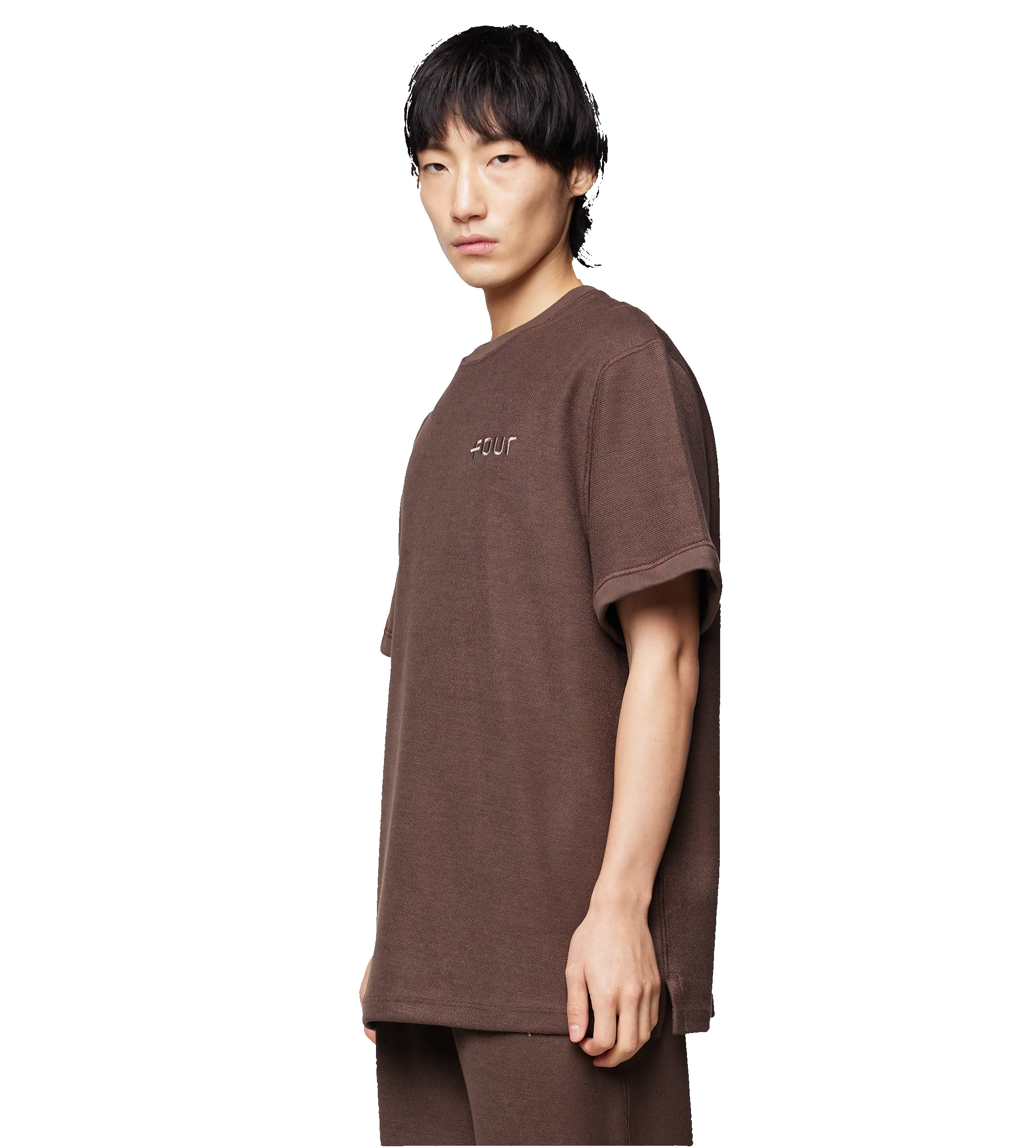 T-shirt Inside Out Chocolate Brown sold by FOUR Amsterdam product image thumbnail 4