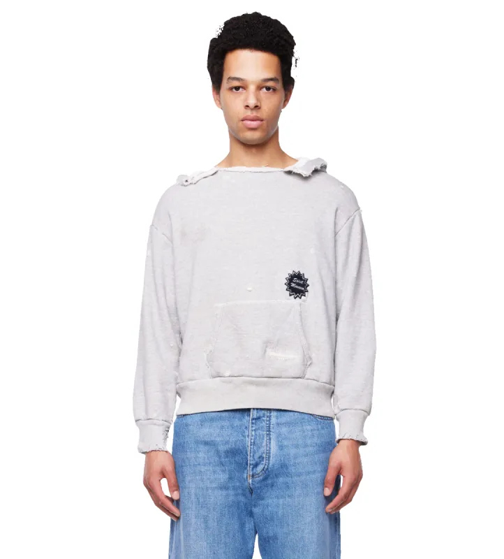 Destroyed Jersey Hoodie Grey sold by FOUR Amsterdam