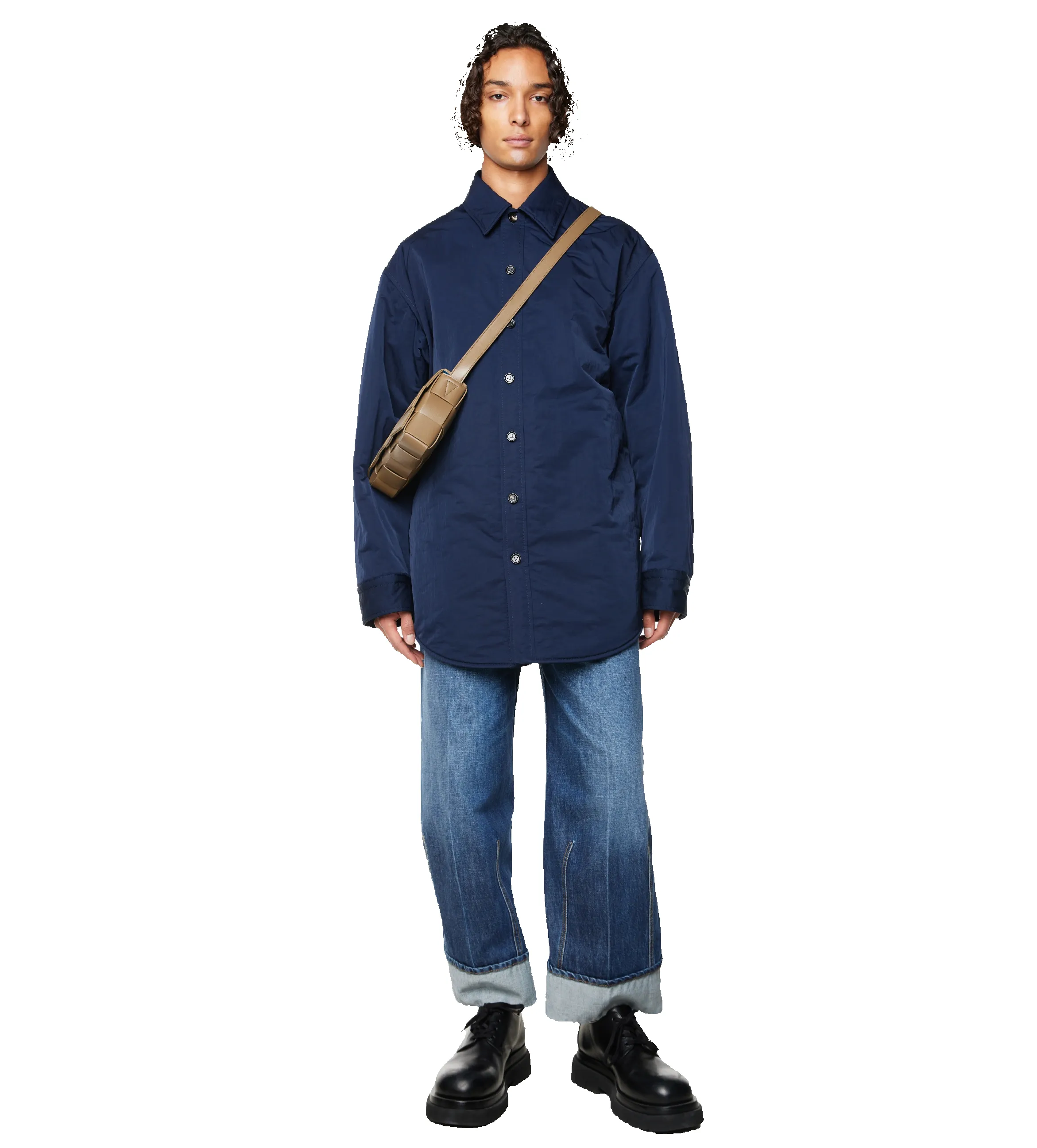 Poplin Padded Jacket Blue sold by FOUR Amsterdam product image thumbnail 2