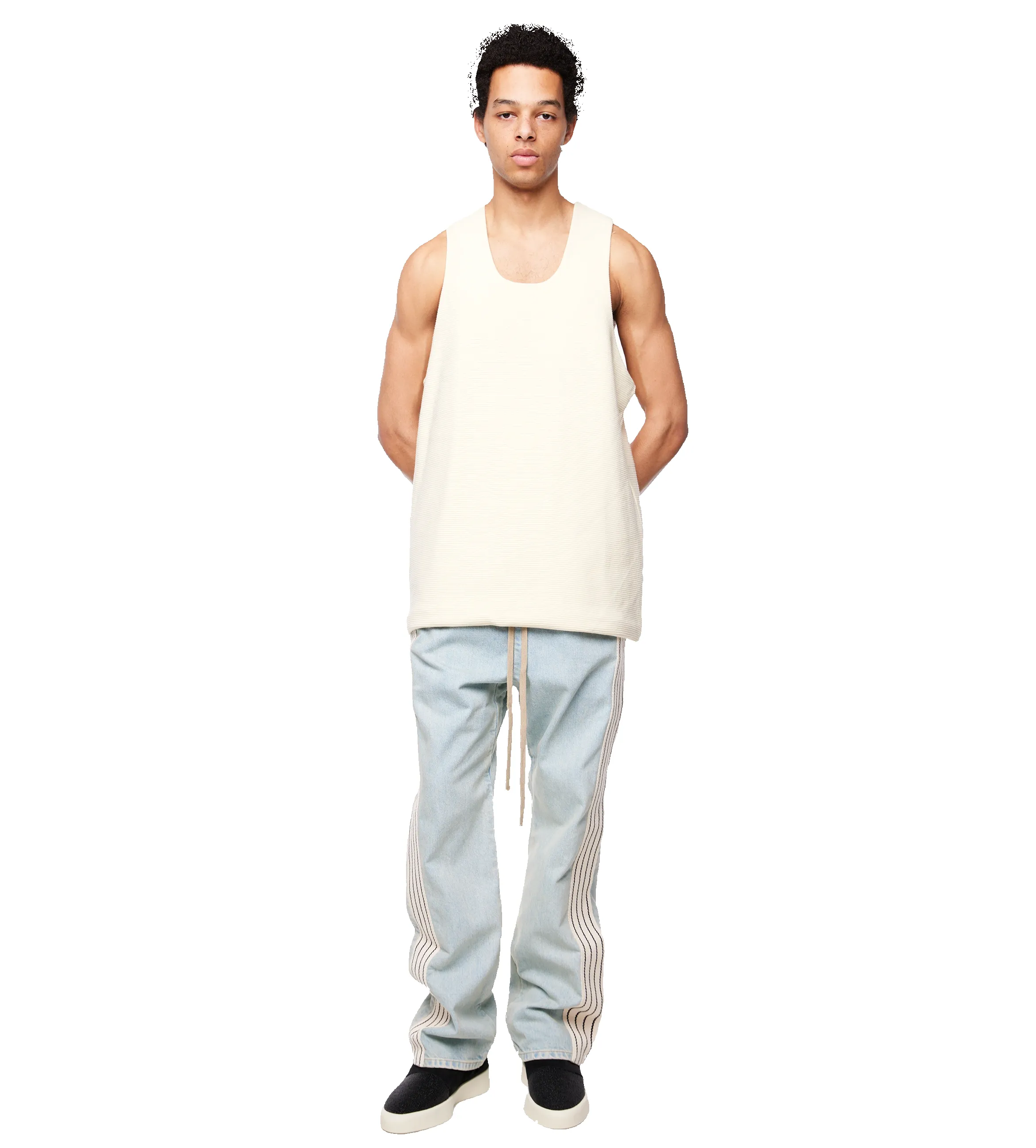 Ottoman Ribbed Tank Cream sold by FOUR Amsterdam product image thumbnail 3