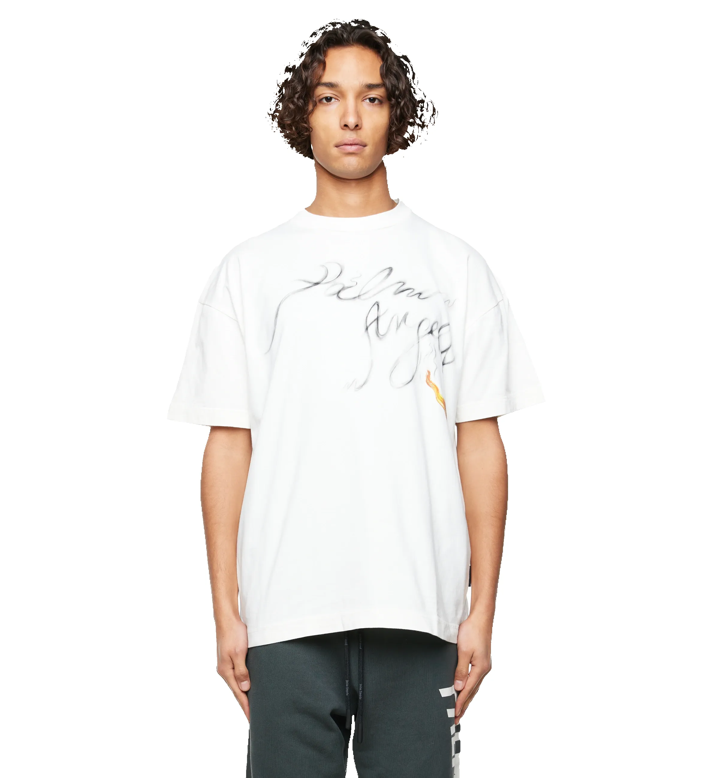 Smoke Logo Print T-shirt Off White sold by FOUR Amsterdam