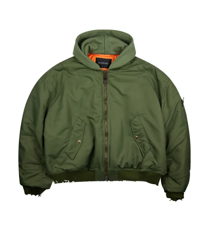 Off Shoulder Bomber Khaki made by Balenciaga