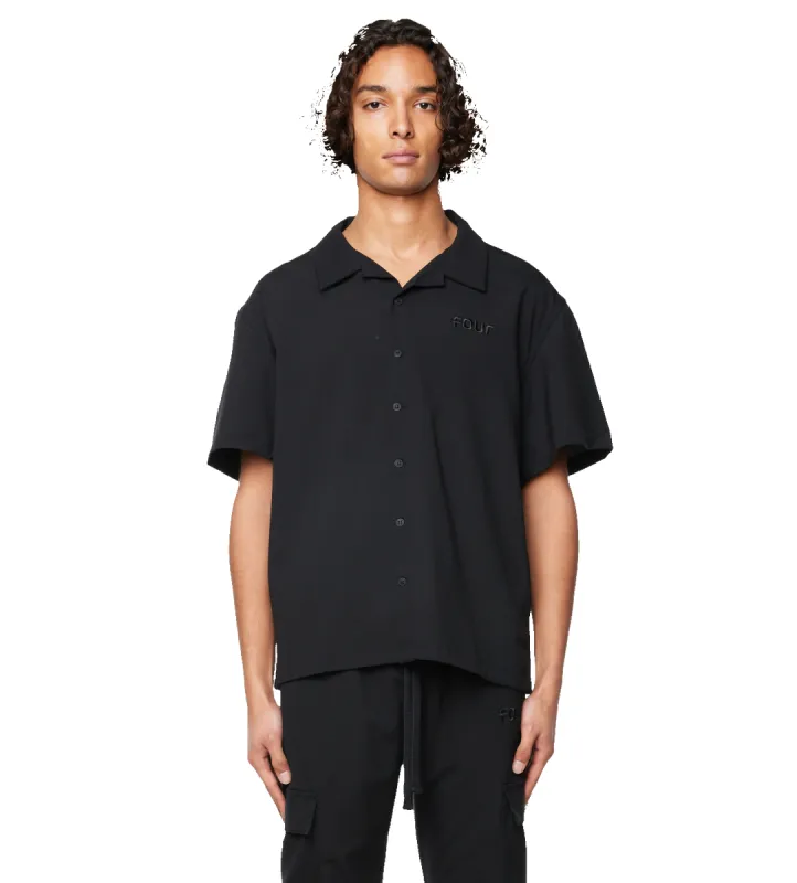 Logo Bowling Shirt Black sold by FOUR Amsterdam