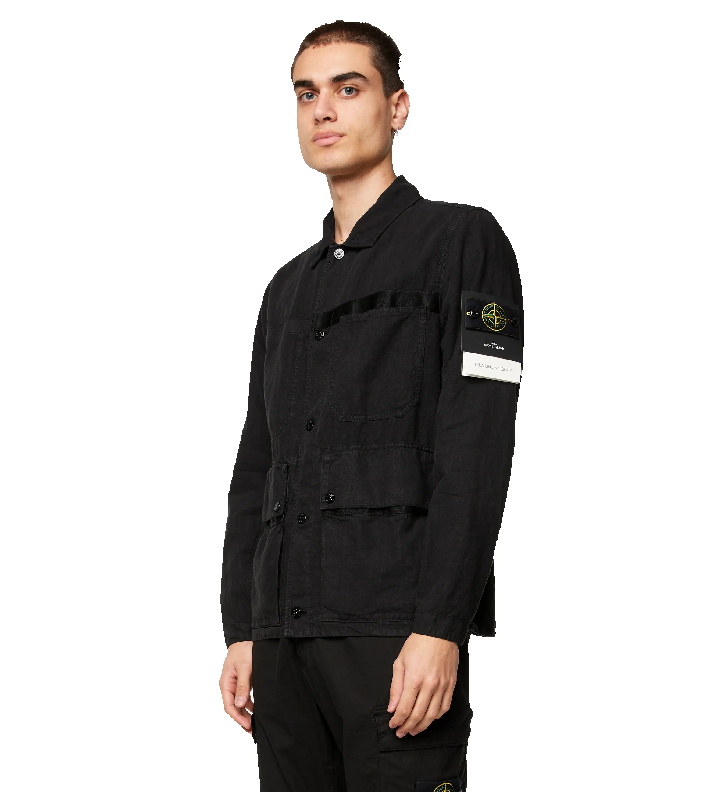 Linen Collar Jacket Black sold by FOUR Amsterdam product image thumbnail 3