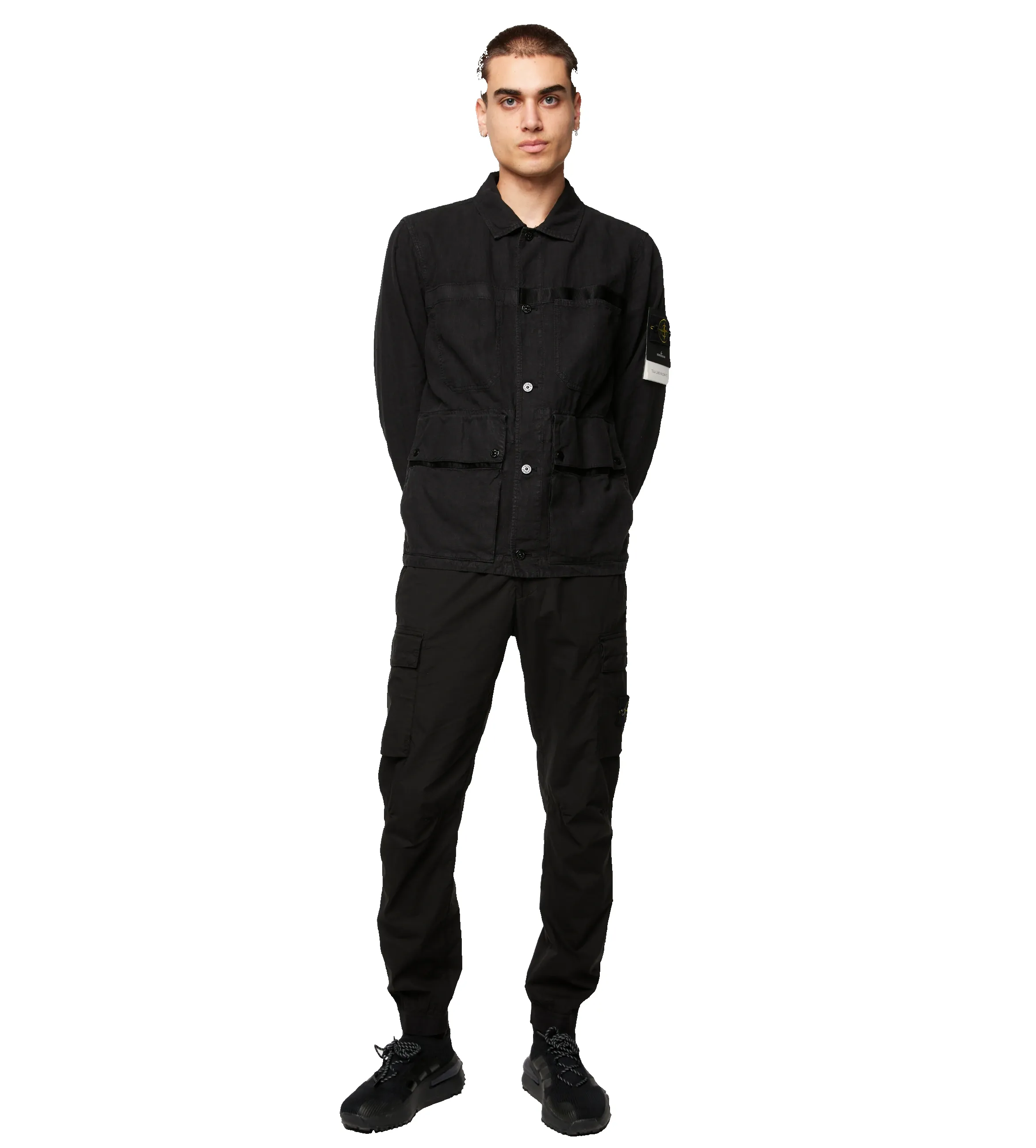 Linen Collar Jacket Black sold by FOUR Amsterdam product image thumbnail 2