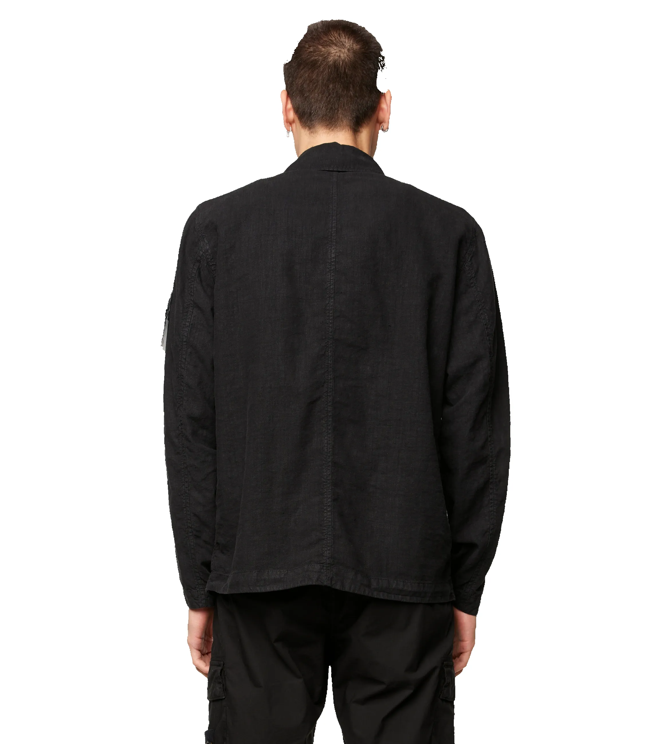Linen Collar Jacket Black sold by FOUR Amsterdam product image thumbnail 4