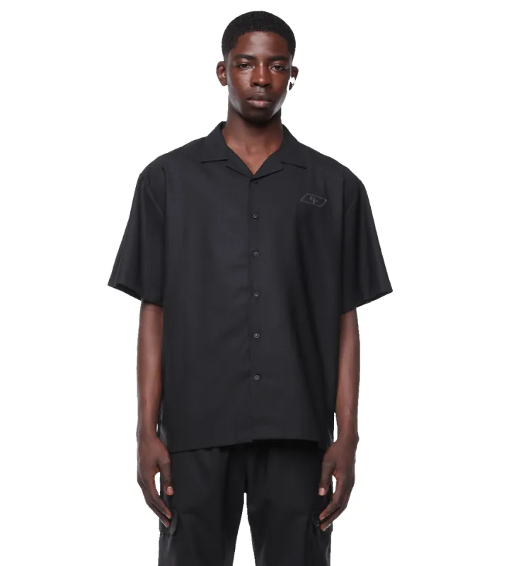 Bowling Shirt Square Logo Jet Black sold by FOUR Amsterdam
