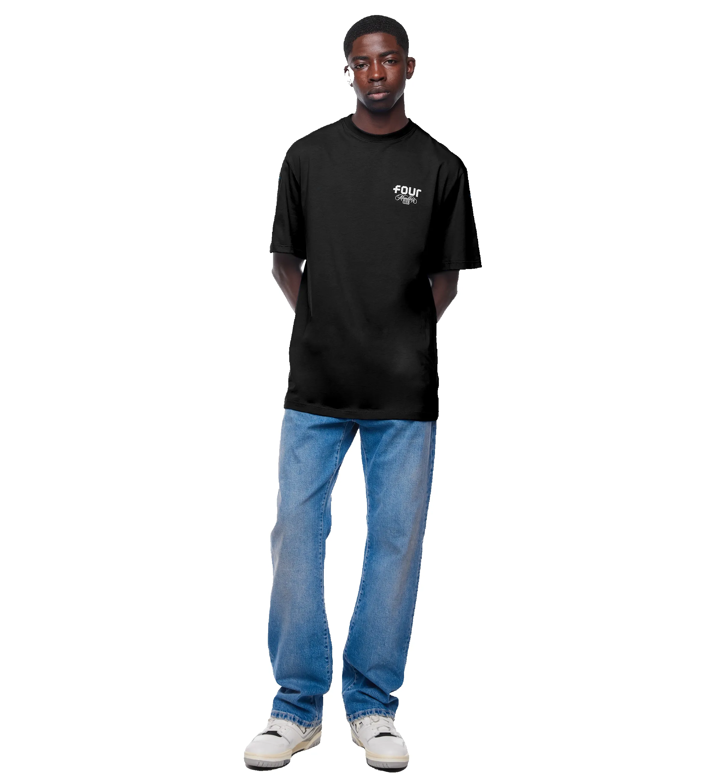 T-shirt Members Club Jet Black sold by FOUR Amsterdam product image thumbnail 3