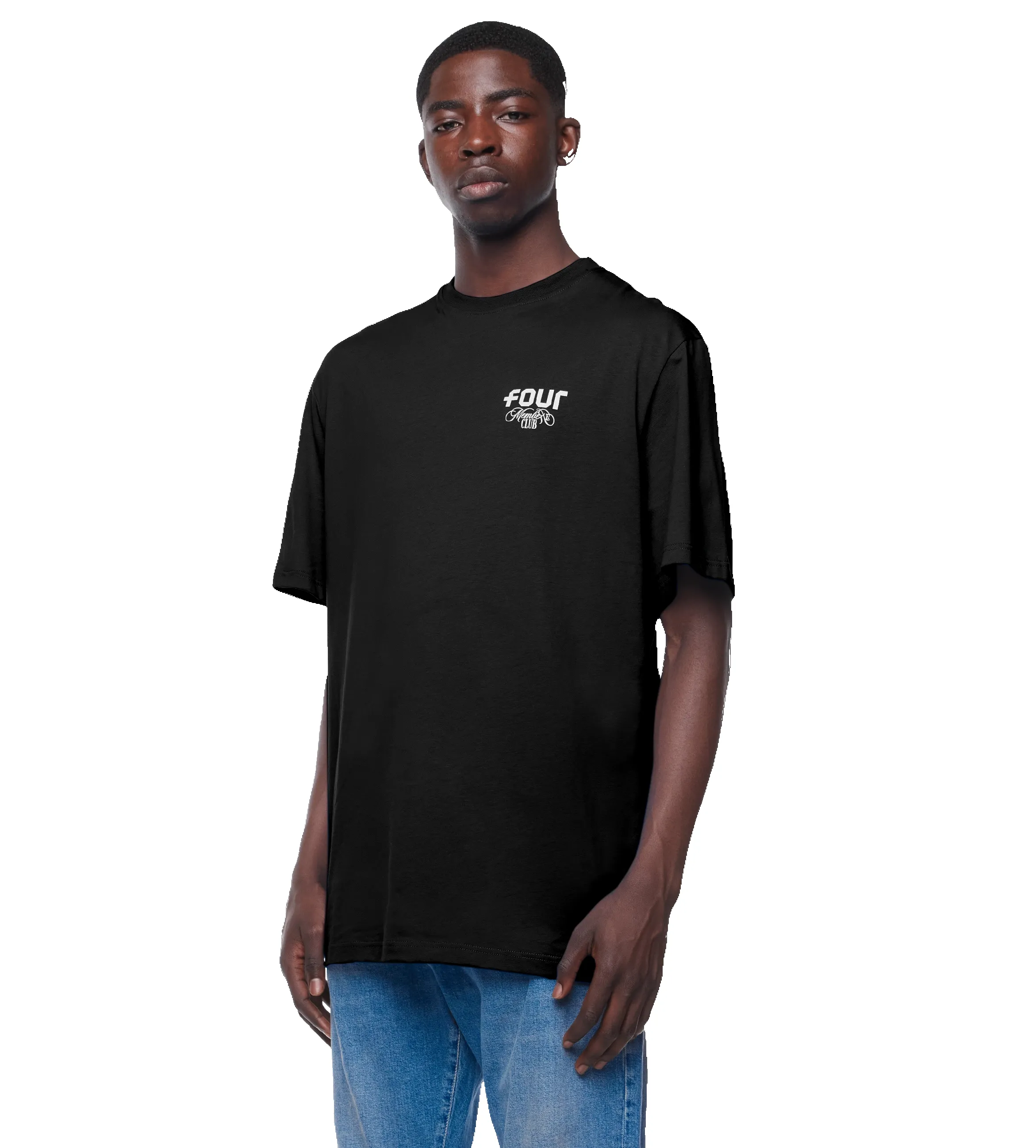 T-shirt Members Club Jet Black sold by FOUR Amsterdam product image thumbnail 4
