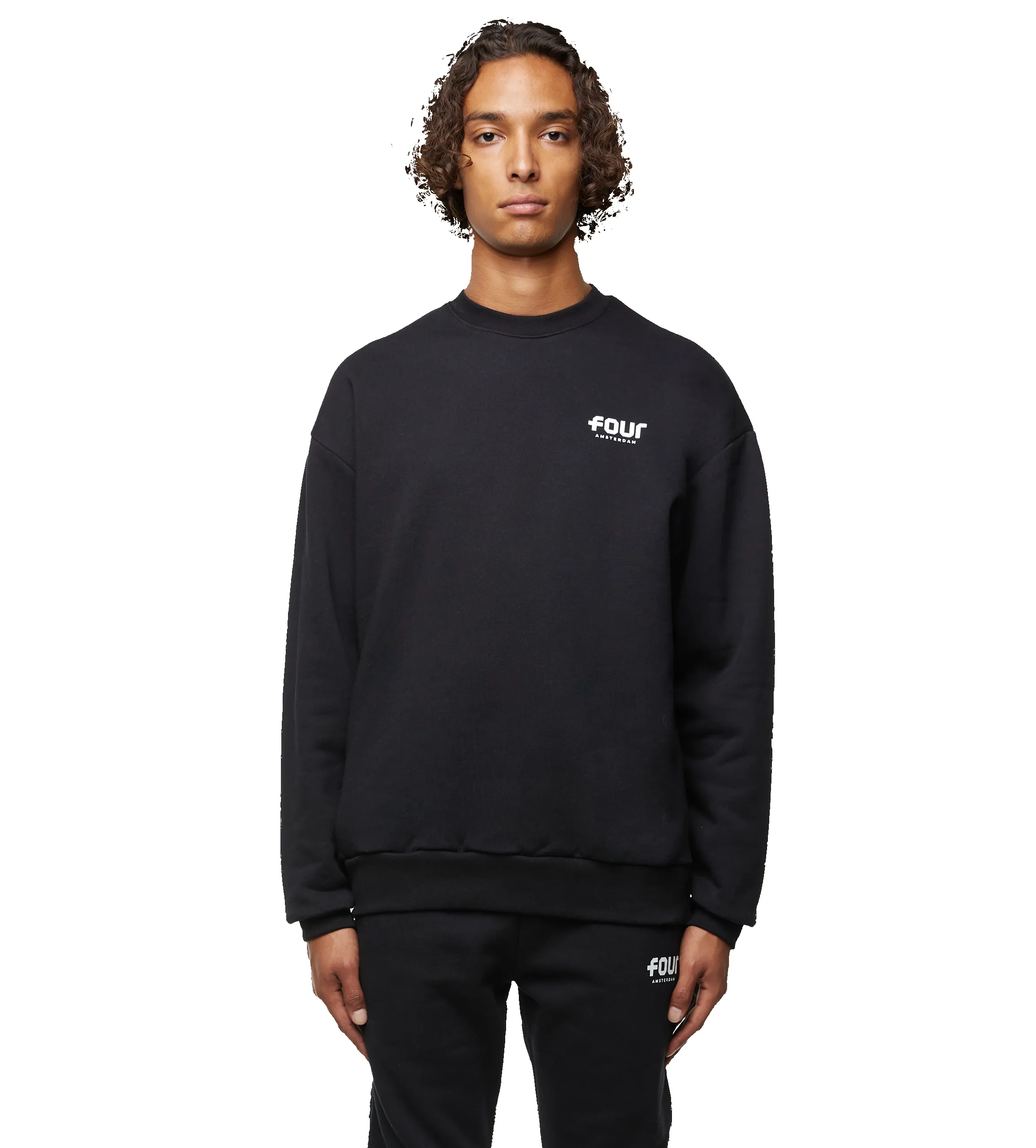 Logo Crewneck Black sold by FOUR Amsterdam product image thumbnail 3
