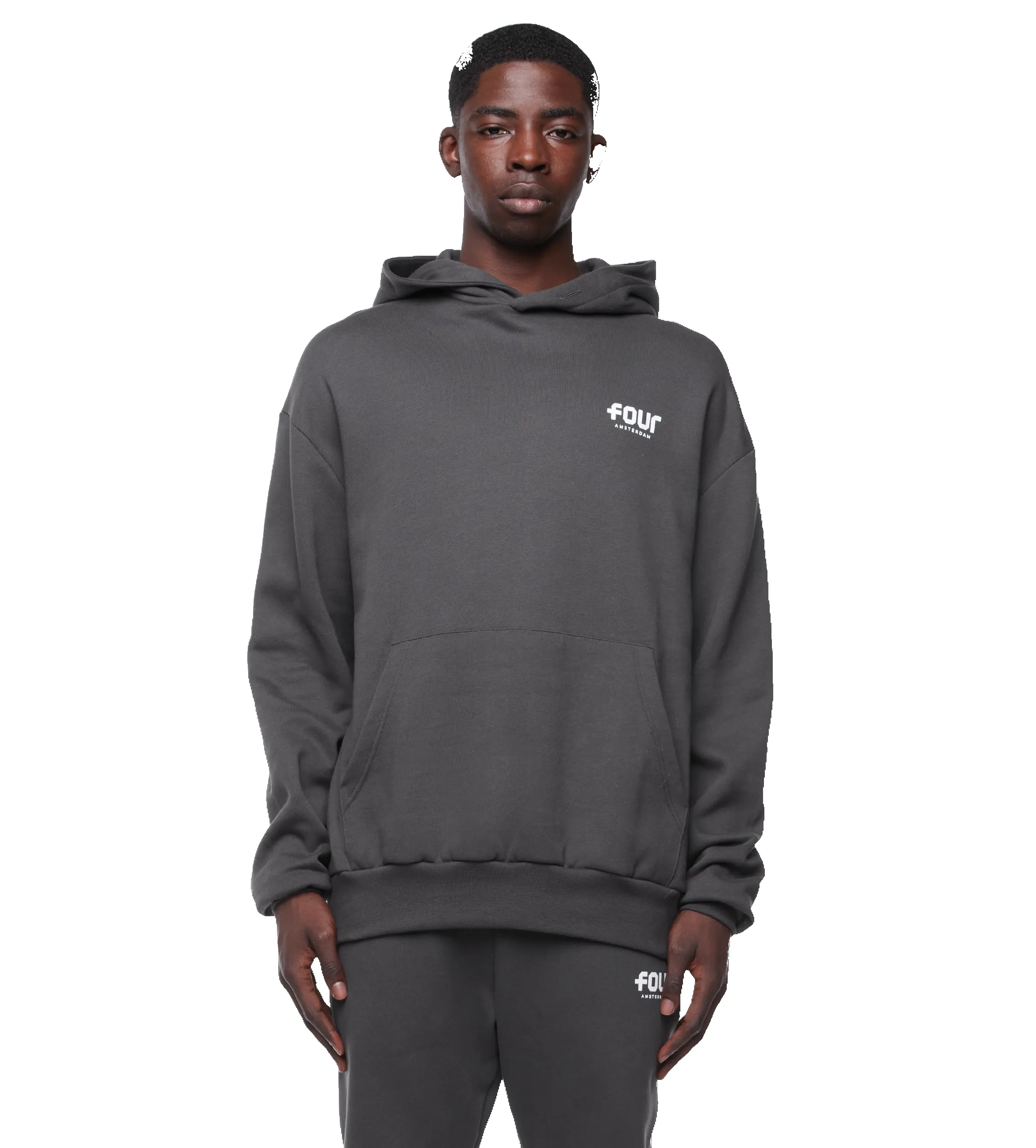 Logo Hoodie Asphalt sold by FOUR Amsterdam product image thumbnail 3