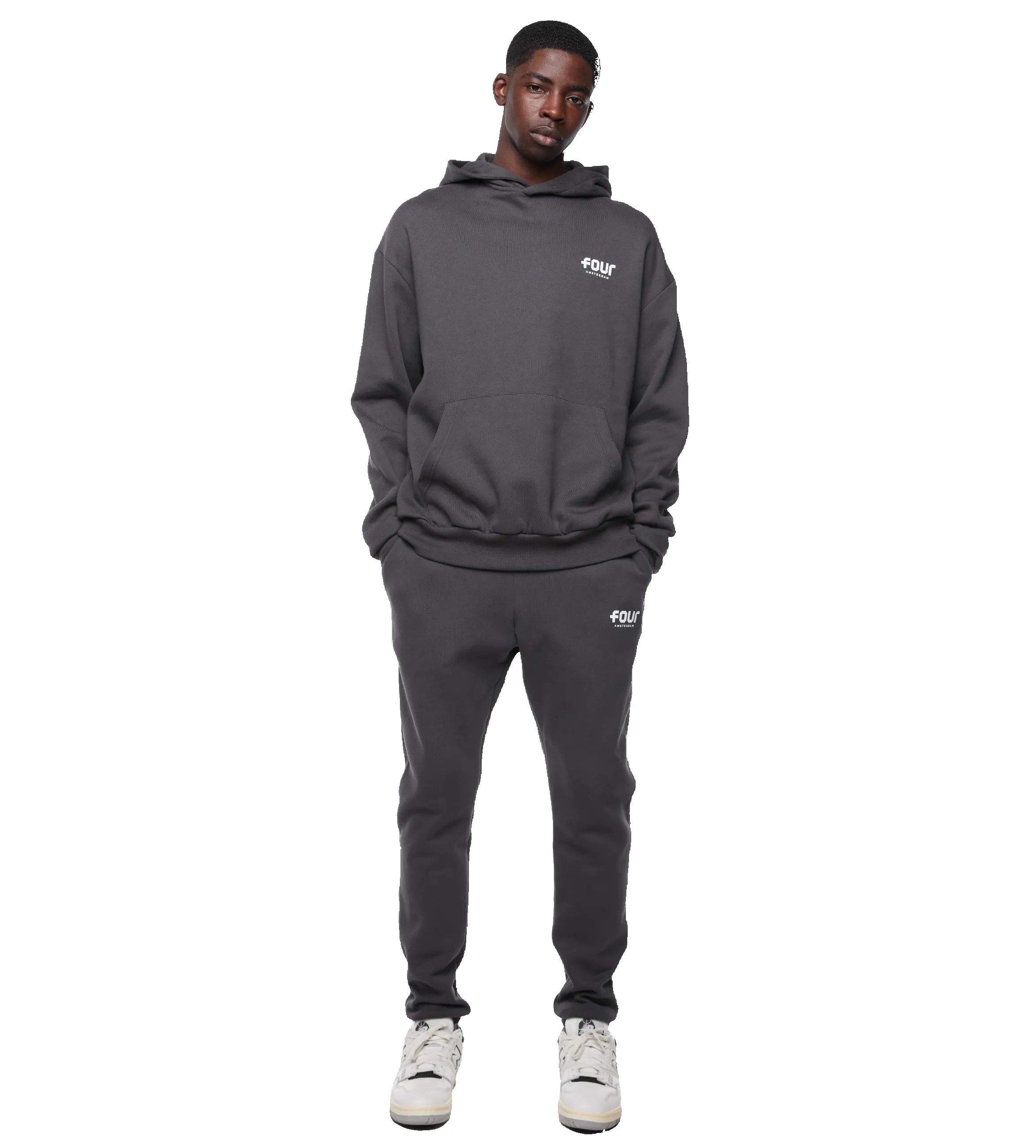 Logo Hoodie Asphalt sold by FOUR Amsterdam product image thumbnail 4