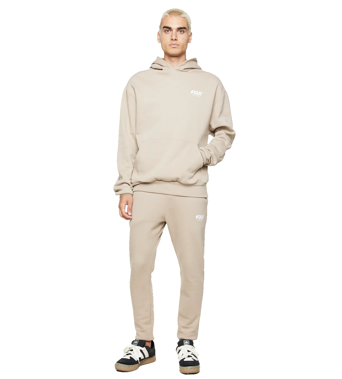 Logo Hoodie Weathered Teak sold by FOUR Amsterdam product image thumbnail 2