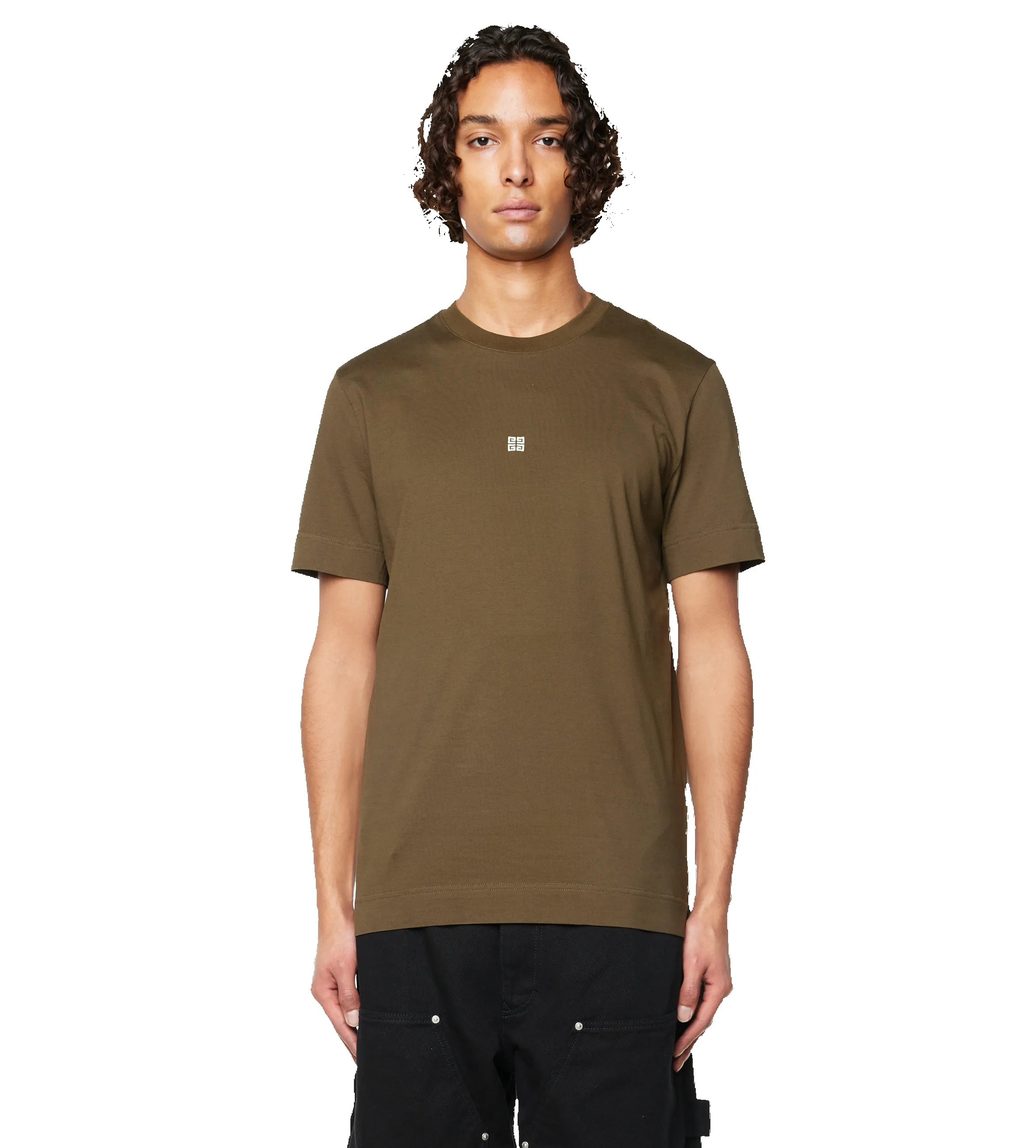 Slim Fit Cotton T-Shirt Khaki sold by FOUR Amsterdam