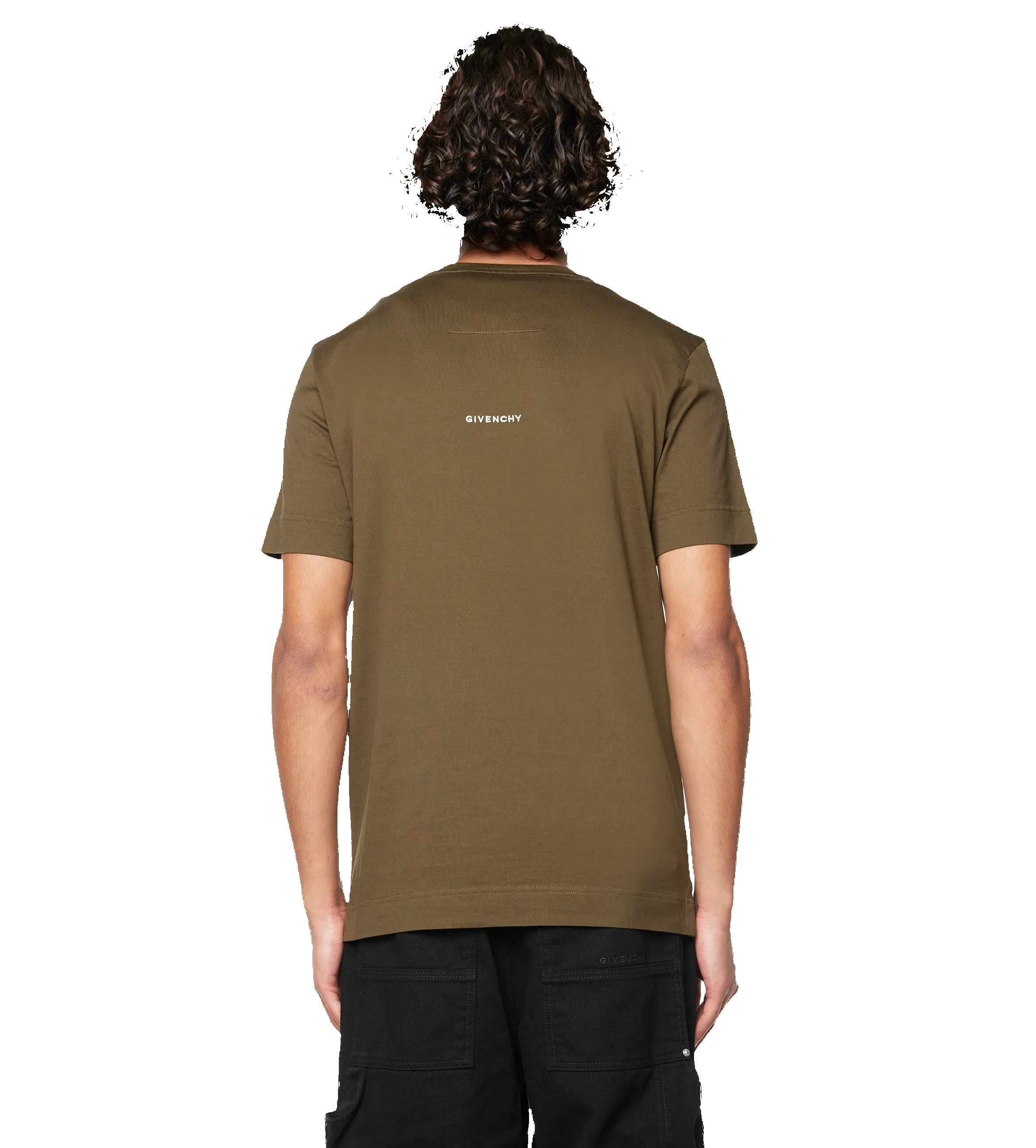 Slim Fit Cotton T-Shirt Khaki sold by FOUR Amsterdam product image thumbnail 2