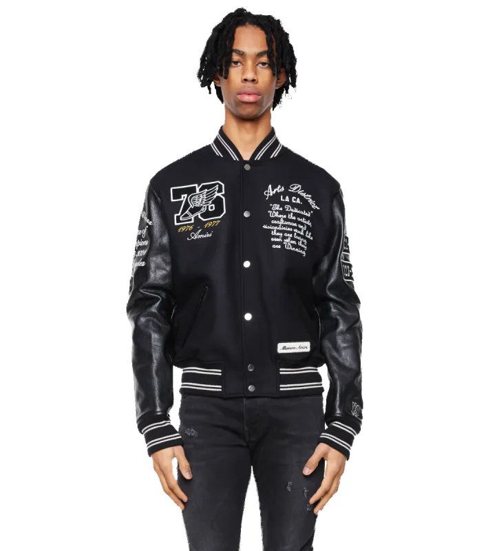 AMIRI AMIRI LION VARSITY JACKET - Black | Parallel