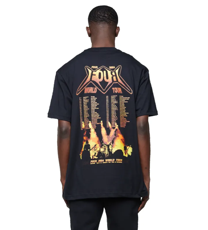 Graphic Tour T-Shirt Black sold by FOUR Amsterdam