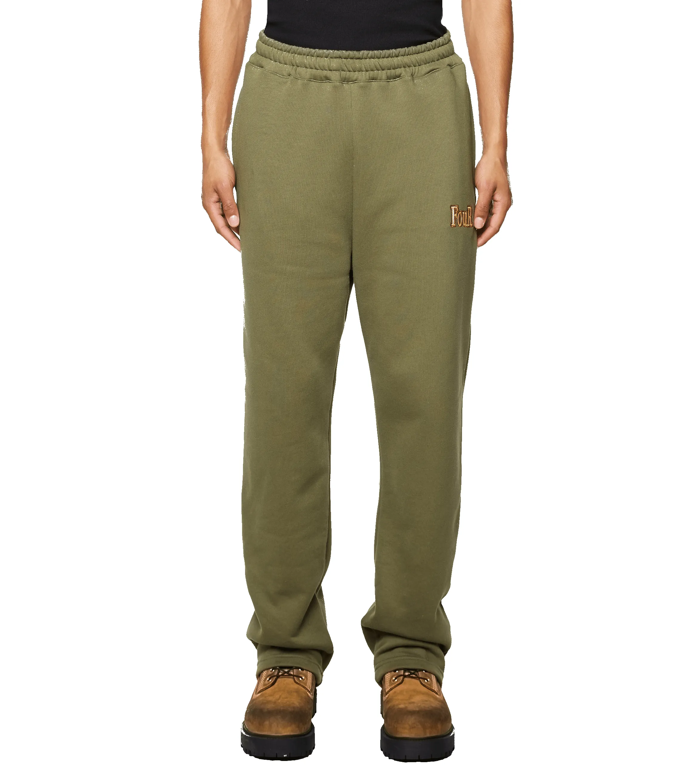 Straight Leg Sweatpants Olive Night sold by FOUR Amsterdam