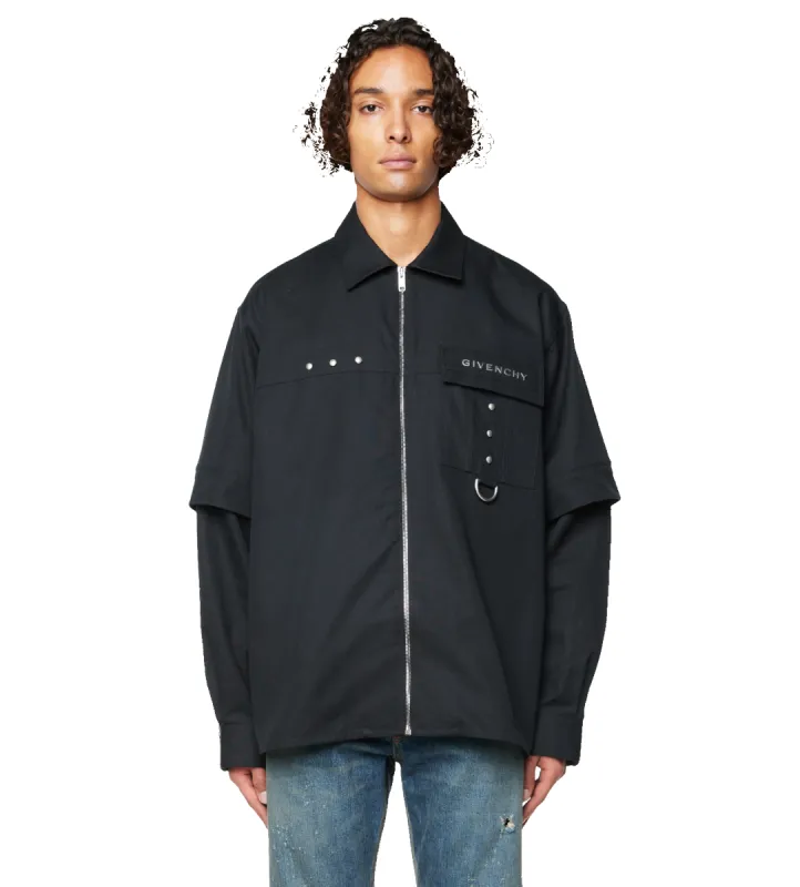 Metal Cotton Shirt Black sold by FOUR Amsterdam