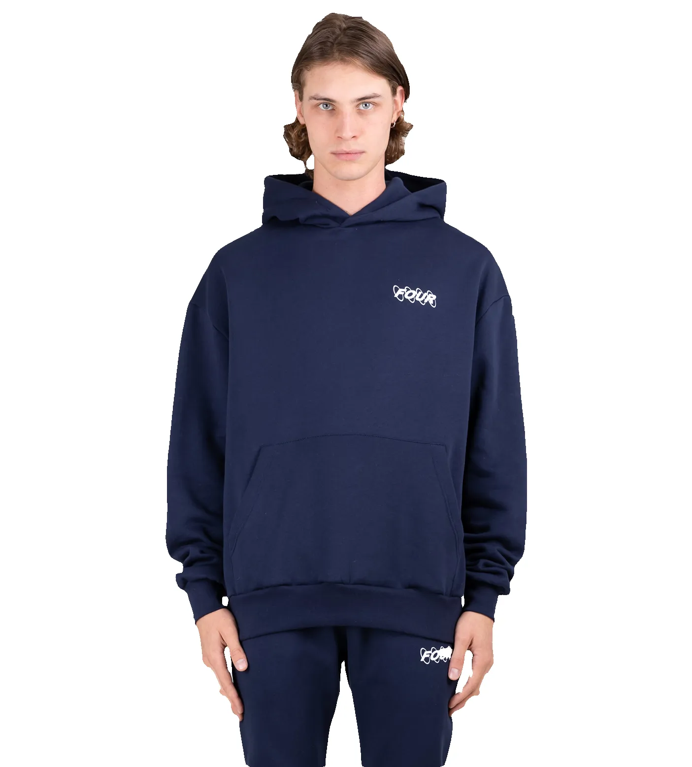 Circles Logo Hoodie Marine Blue sold by FOUR Amsterdam product image thumbnail 3