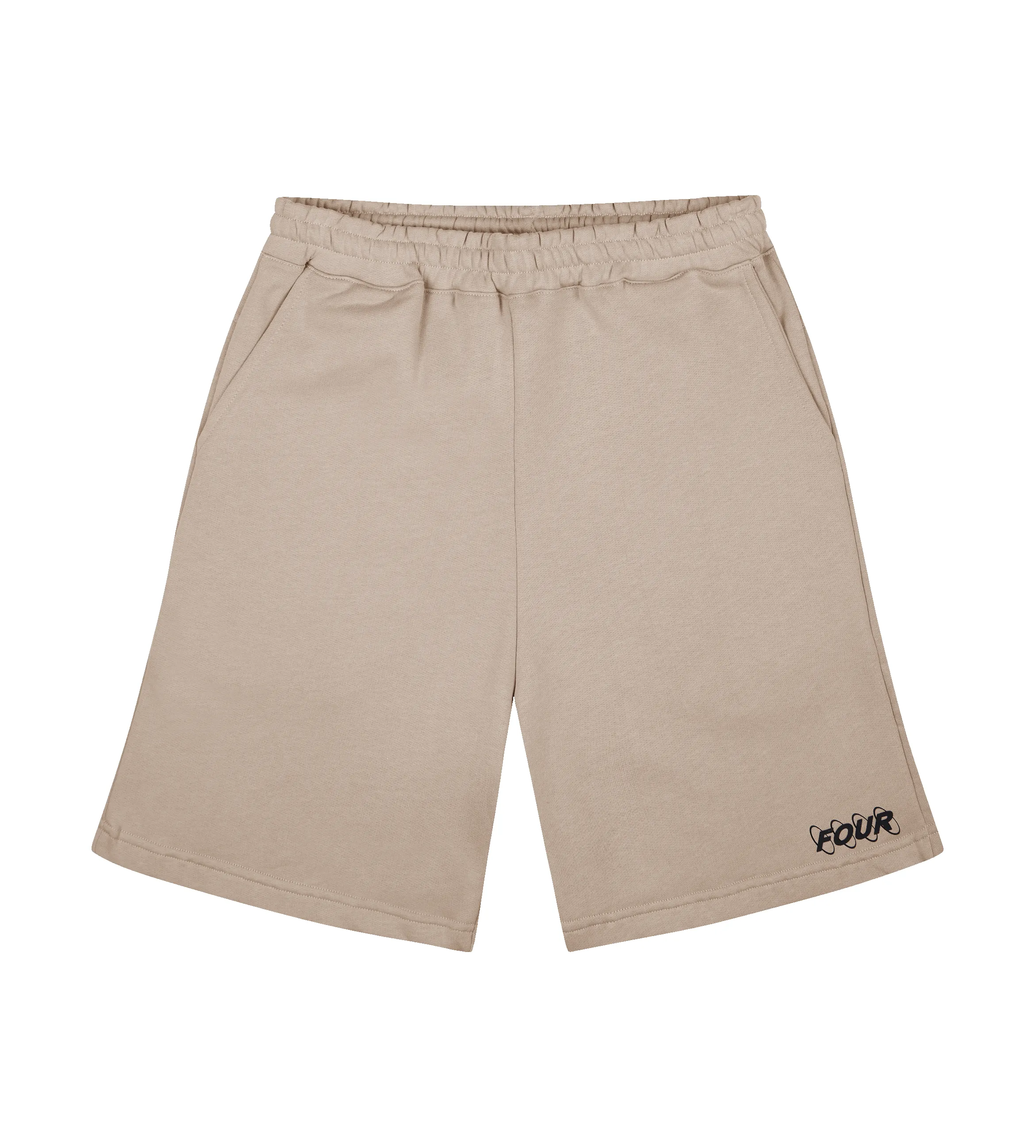 Circles Logo Shorts Vintage Khaki sold by FOUR Amsterdam
