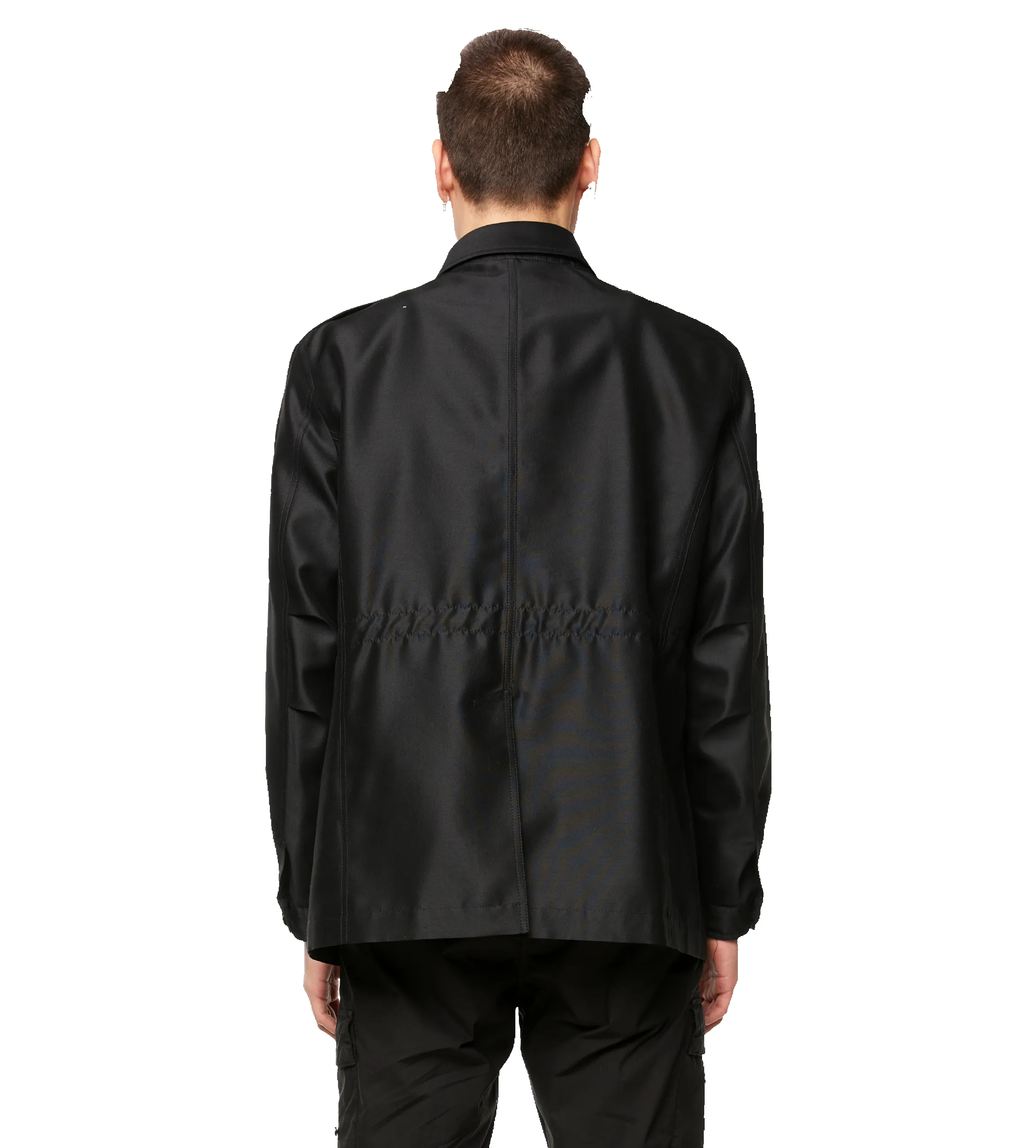 Wool Silk Faille Safari Jacket Black sold by FOUR Amsterdam product image thumbnail 4