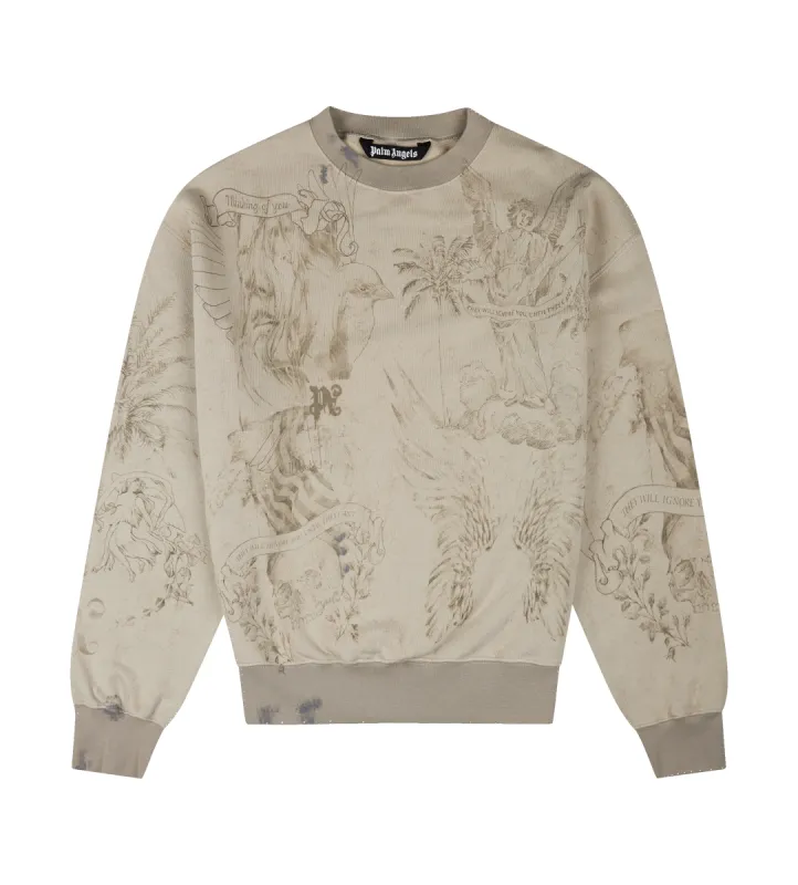 Pencil All Over Sweatshirt Off-White sold by FOUR Amsterdam
