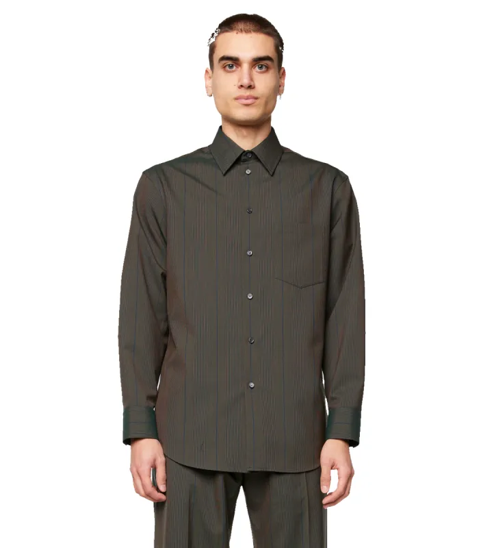 Striped Wool Shirt Granite sold by FOUR Amsterdam