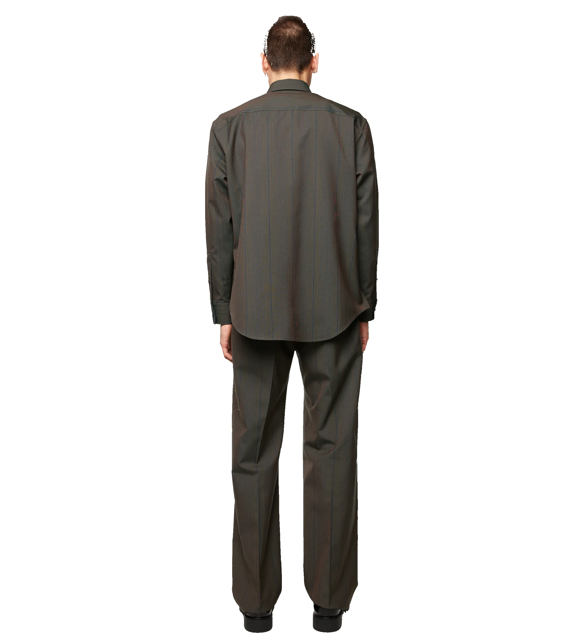 Striped Wool Shirt Granite sold by FOUR Amsterdam product image thumbnail 4