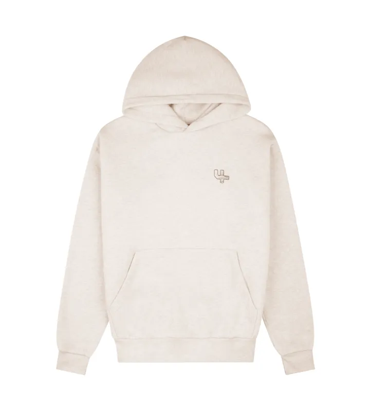 Outline Logo Hoodie Sand Melange sold by FOUR Amsterdam