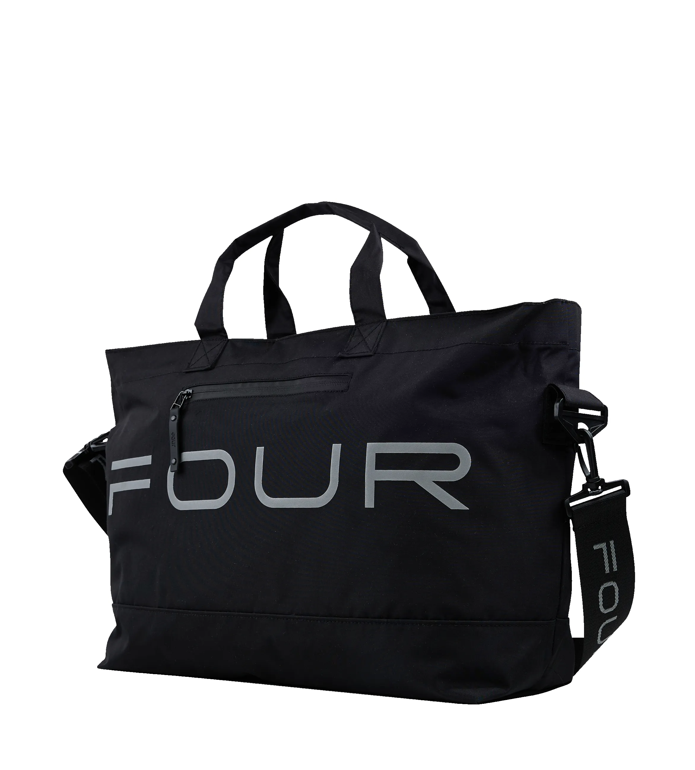 Nylon Reflective Sports Bag Black | Parallel