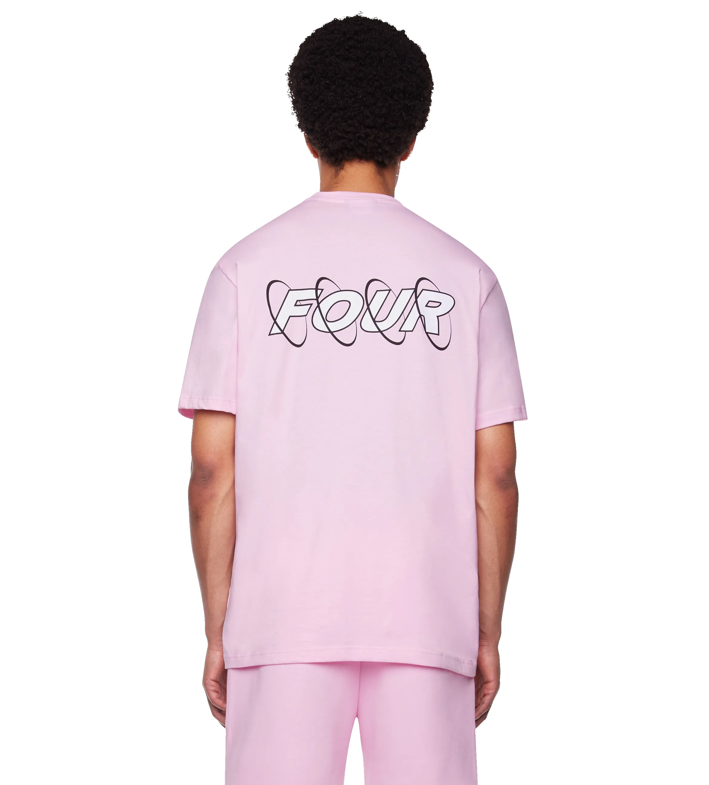 Circles T-shirt Soft Pink/ White sold by FOUR Amsterdam product image thumbnail 5