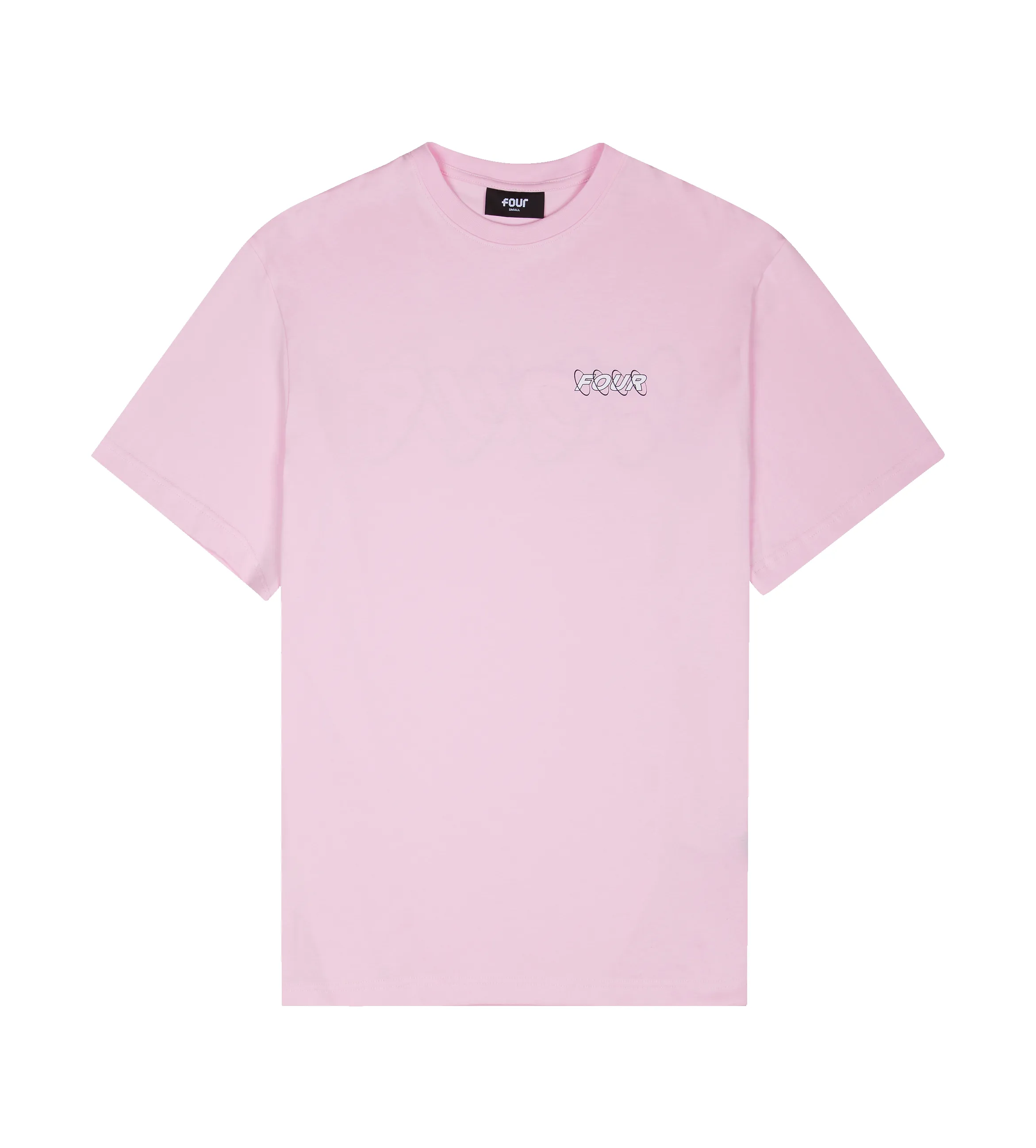 Circles T-shirt Soft Pink/ White sold by FOUR Amsterdam product image thumbnail 3