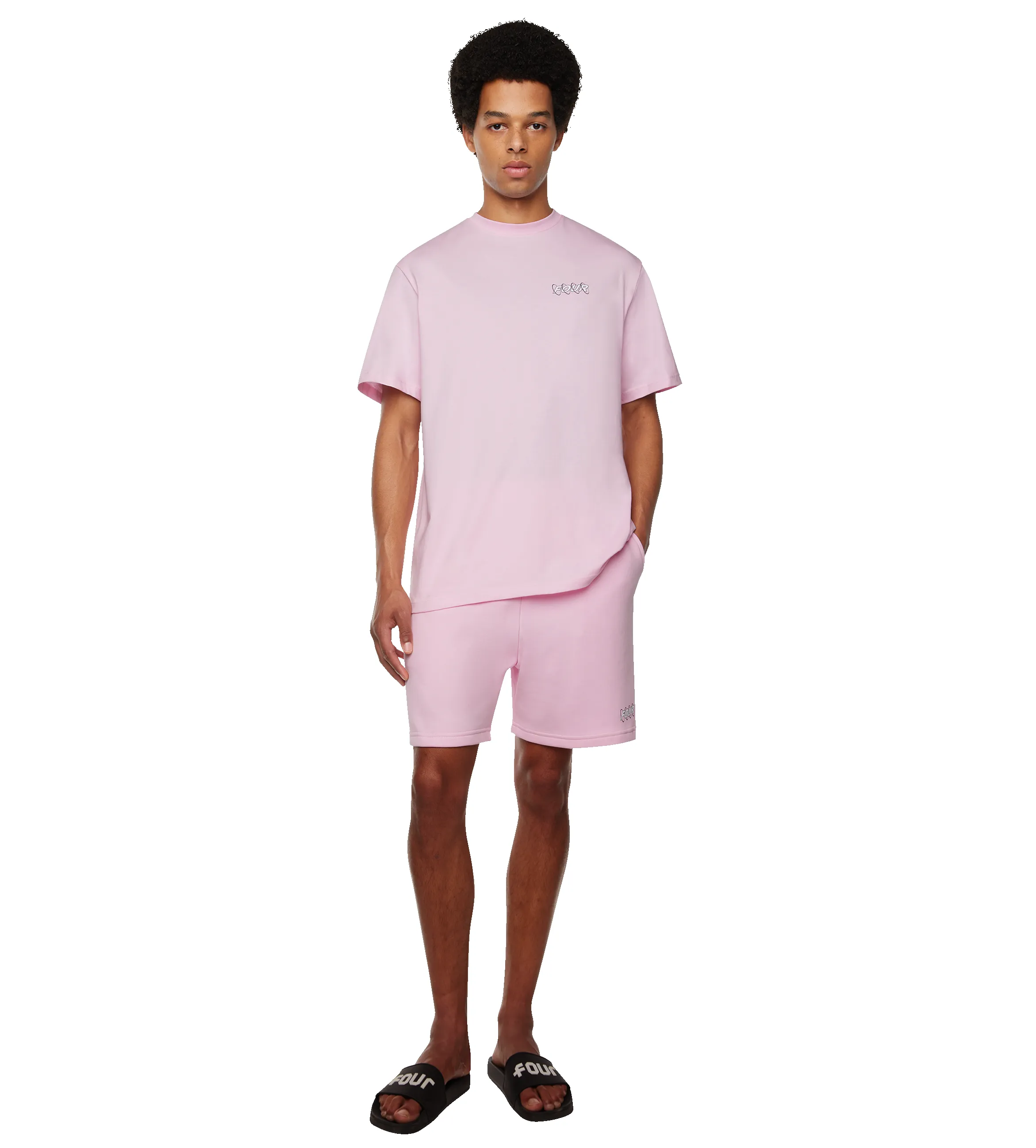 Circles T-shirt Soft Pink/ White sold by FOUR Amsterdam product image thumbnail 2