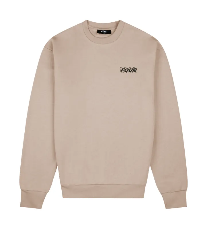 Circles Logo Crewneck Vintage Khaki sold by FOUR Amsterdam