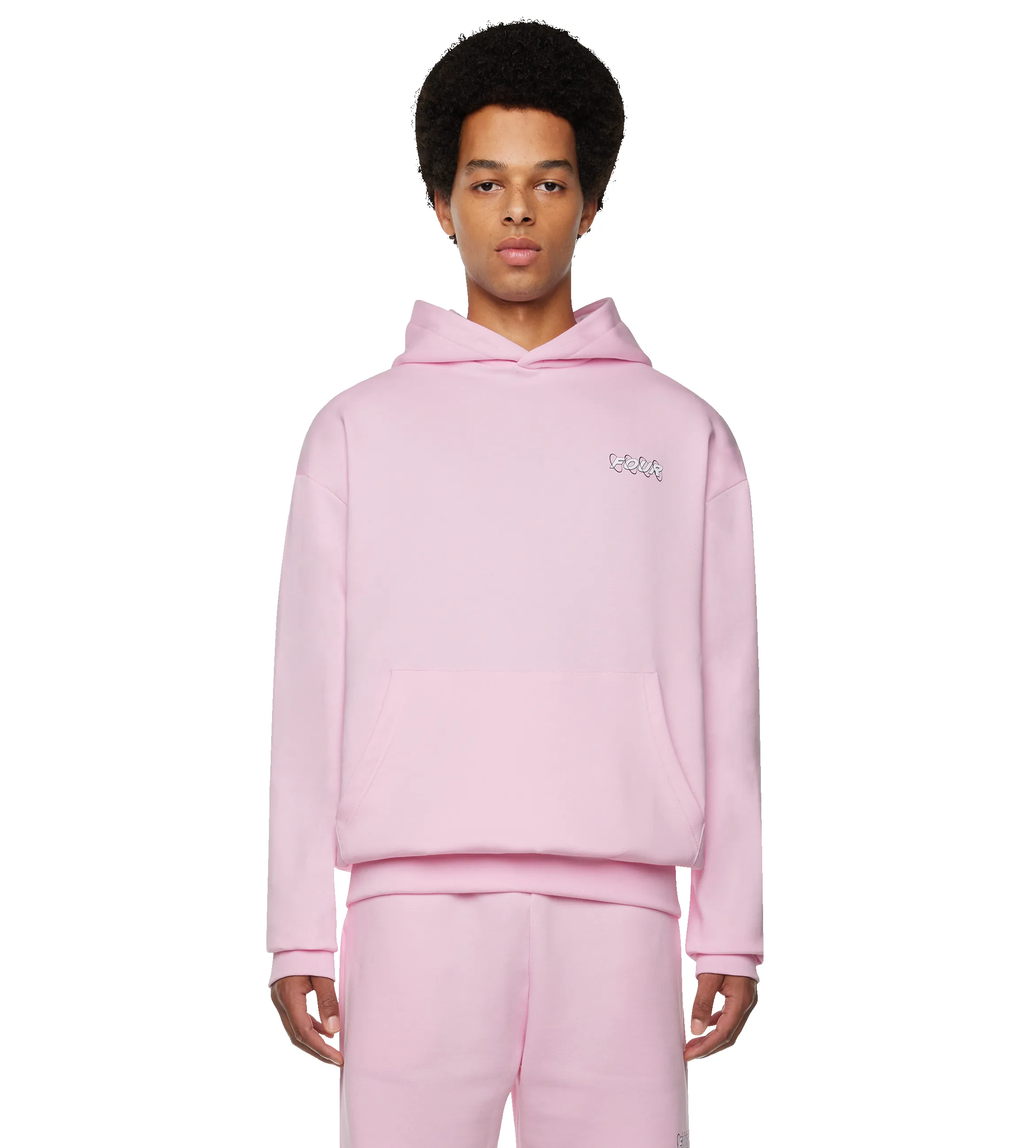 Circles Logo Hoodie Soft Pink sold by FOUR Amsterdam product image thumbnail 4