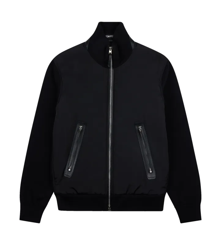 Nylon Down Front Blouson Navy sold by FOUR Amsterdam