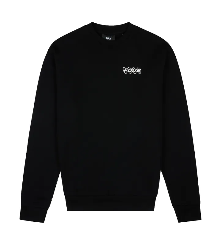 Circles Logo Crewneck Black made by FOUR Amsterdam
