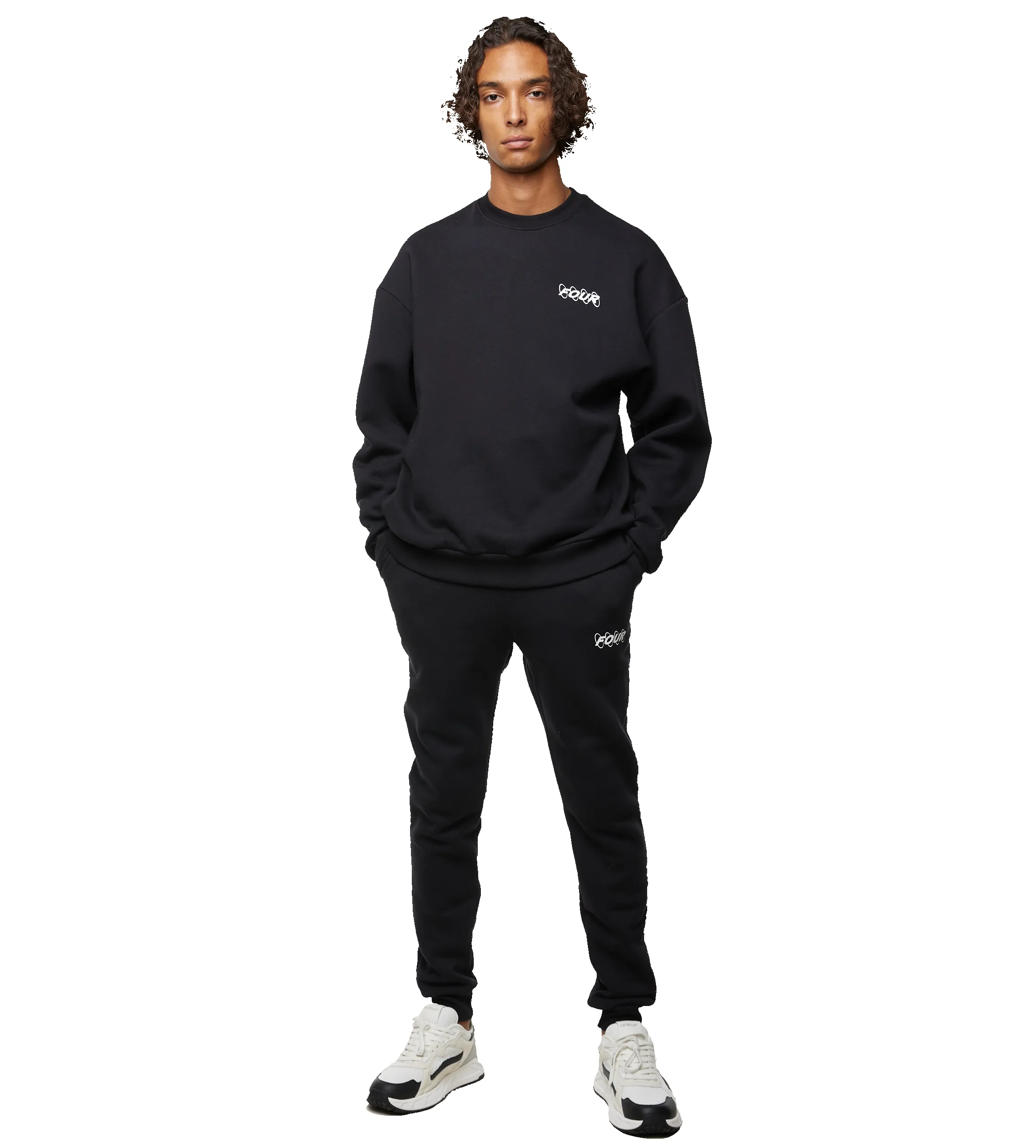 Circles Logo Crewneck Black sold by FOUR Amsterdam product image thumbnail 3
