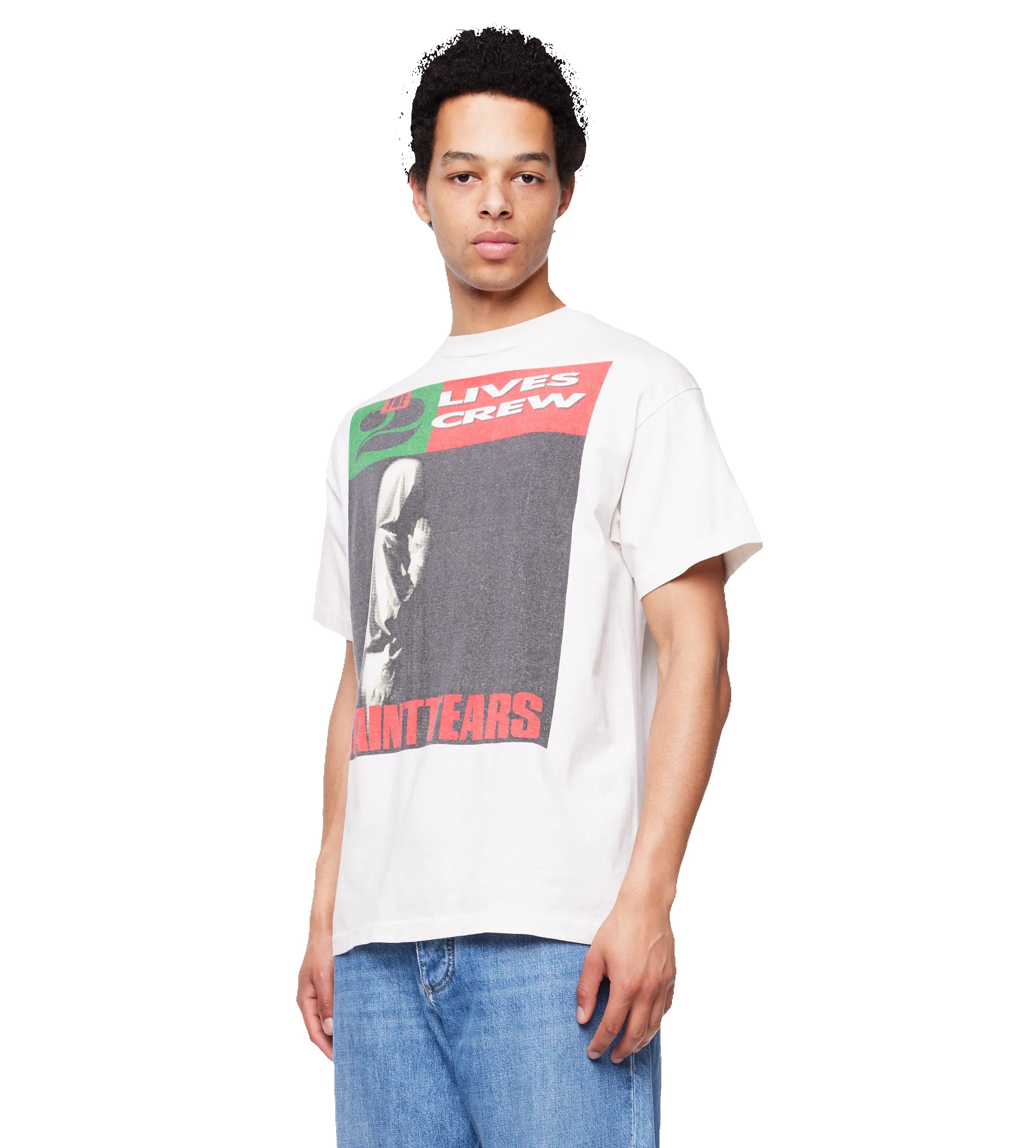 x Denim Tears Lives Crew T-shirt White sold by FOUR Amsterdam product image thumbnail 4