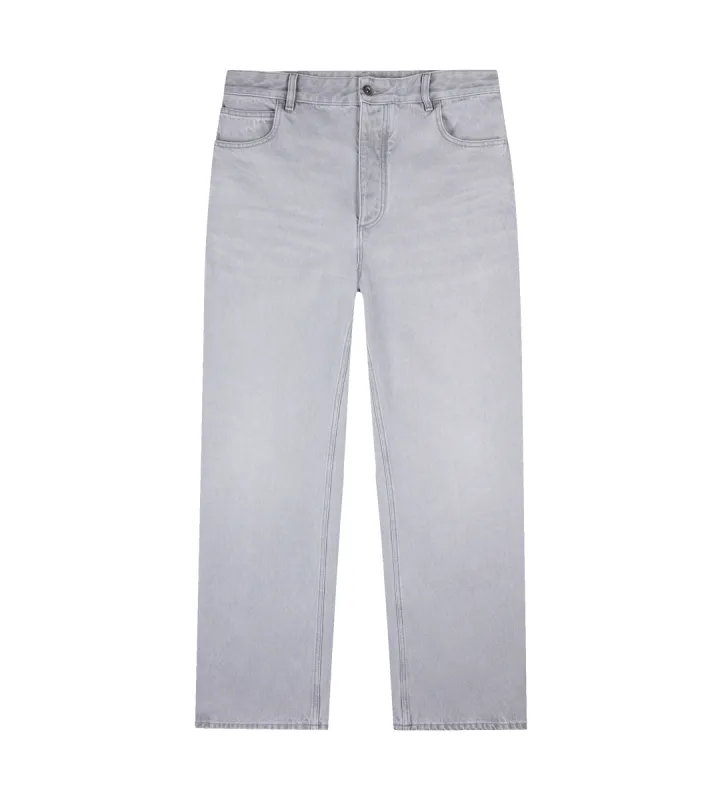 Light Grey Washed Wide Leg Denim sold by FOUR Amsterdam